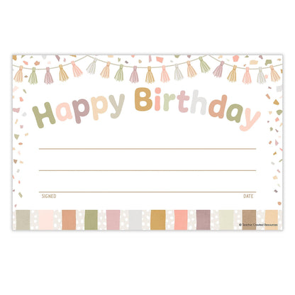 Terrazzo Tones Happy Birthday Awards, 30 Per Pack, 6 Packs - Loomini