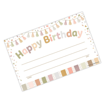 Terrazzo Tones Happy Birthday Awards, 30 Per Pack, 6 Packs - Loomini