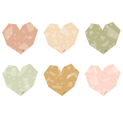 Terrazzo Tones Hearts Mini Accents, 36 Per Pack, 6 Packs - Loomini