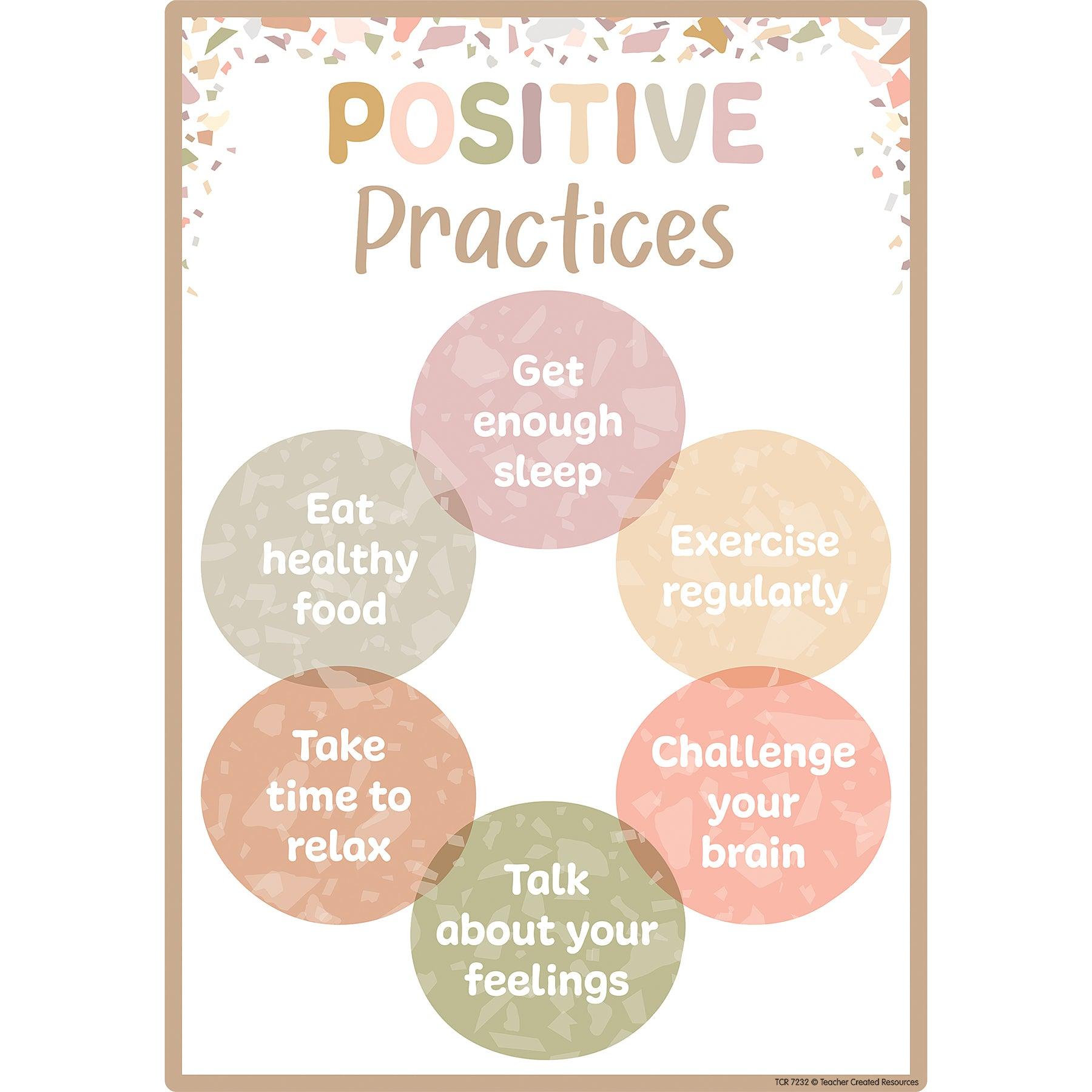 Terrazzo Tones Positive Practices Small Poster Pack, Pack of 12 - Loomini