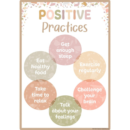 Terrazzo Tones Positive Practices Small Poster Pack, Pack of 12 - Loomini