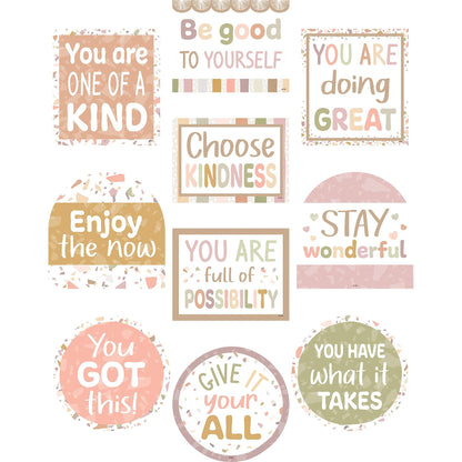 Terrazzo Tones Positive Sayings Accents, 30 Per Pack, 3 Packs - Loomini