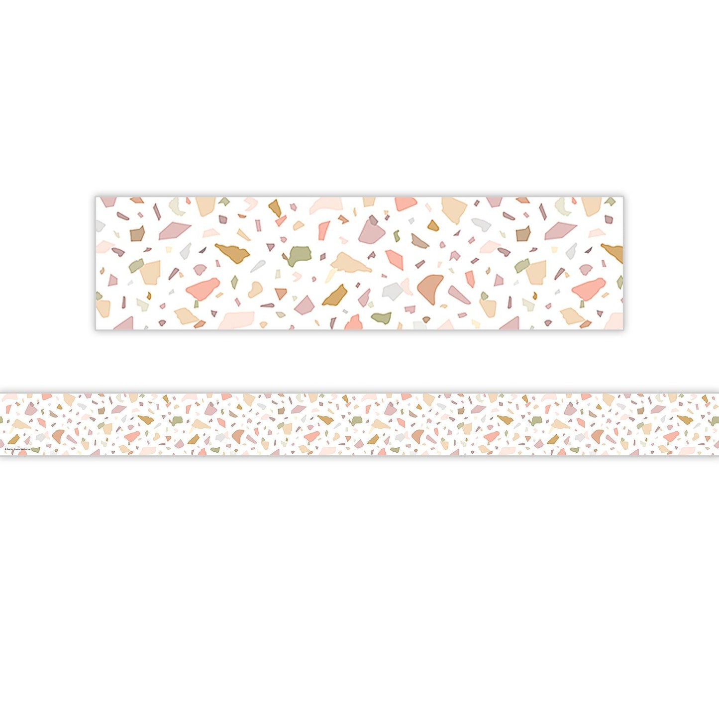 Terrazzo Tones Straight Border Trim, 35 Feet Per Pack, 6 Packs - Loomini