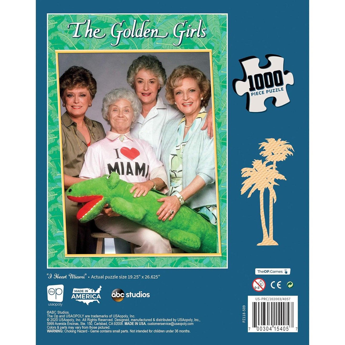 The Golden Girls "I Heart Miami" 1000 Piece Puzzle - Loomini