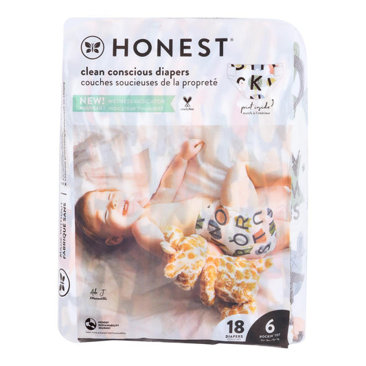 The Honest Company - Dpr Mlt Color Giraffe Sz6 - 1 Each - 18 Ct - Loomini