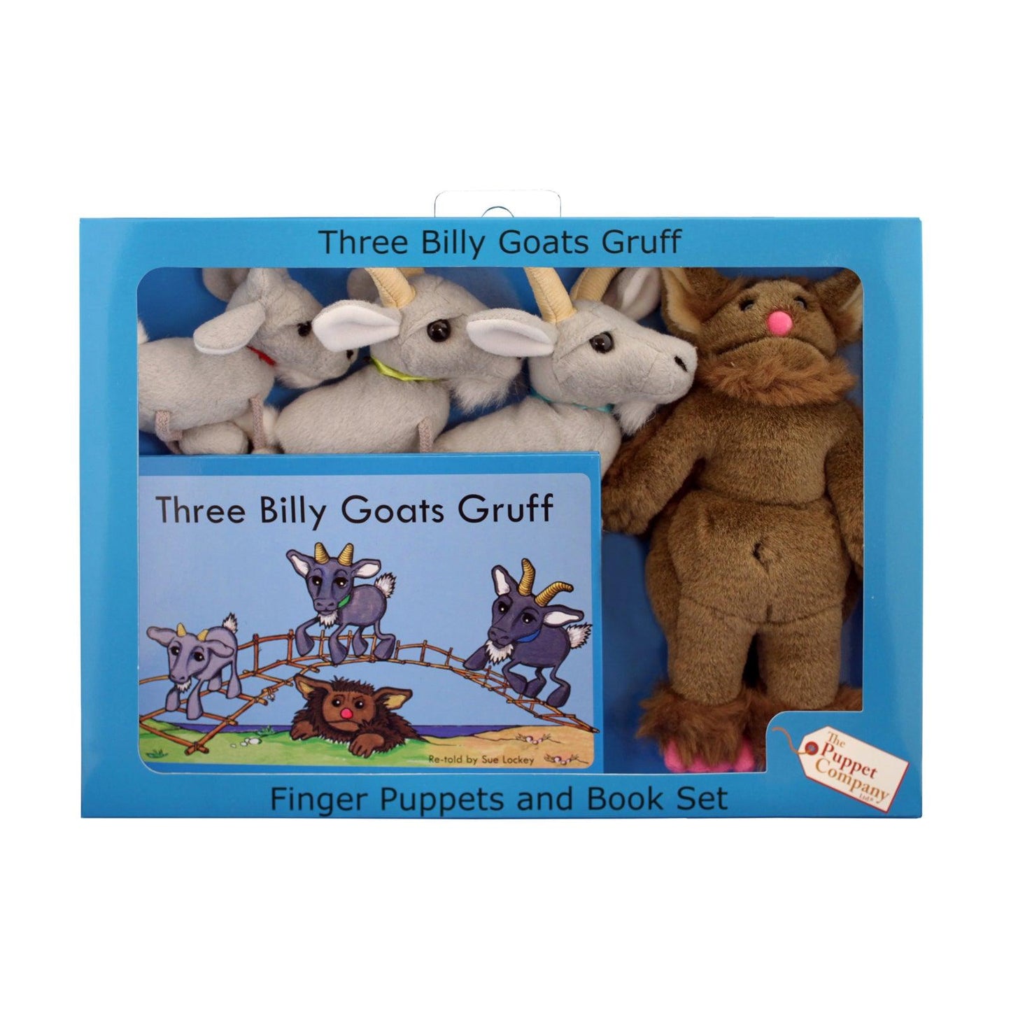 The Three Billy Goats Gruff Finger Puppets and Book Set - Loomini