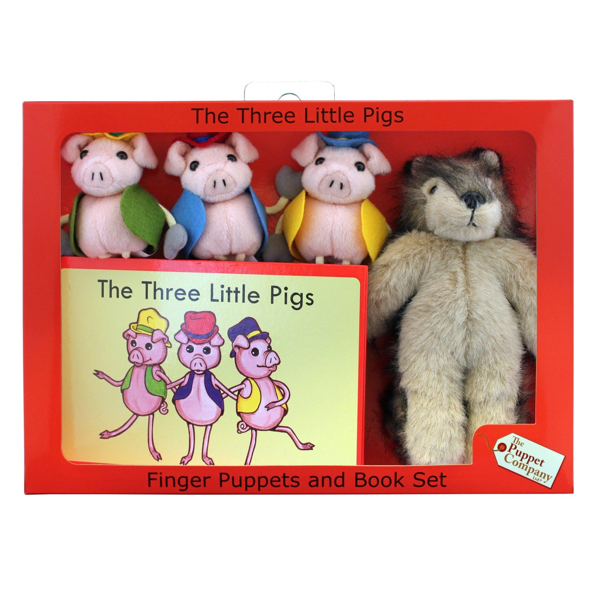 The Three Little Pigs Finger Puppets and Book Set - Loomini