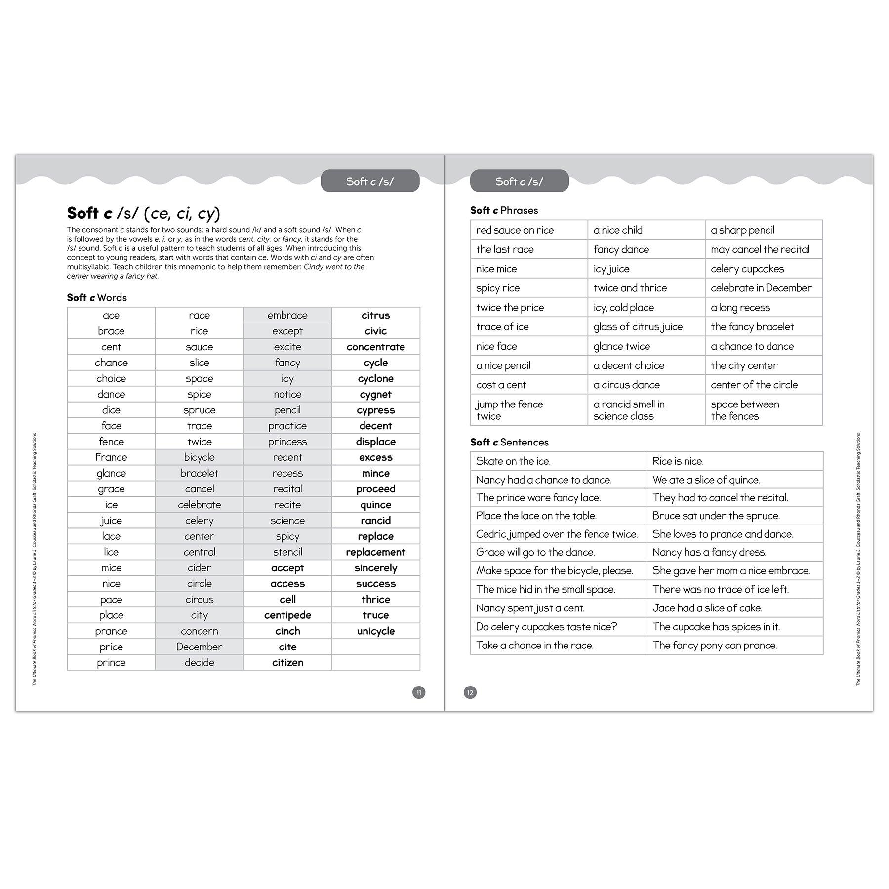 The Ultimate Book of Phonics Word Lists: Grades 1-2 - Loomini