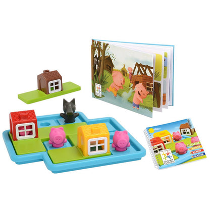 Three Little Piggies Deluxe Preschool Puzzle Game - Loomini
