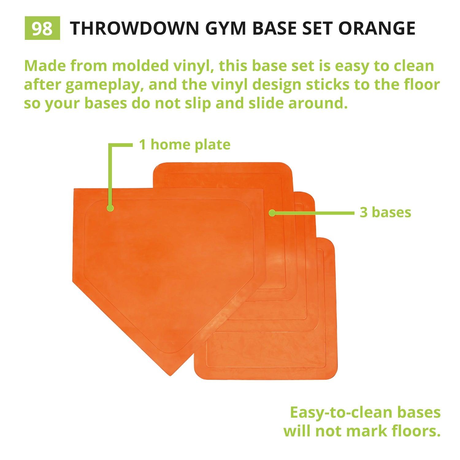 Throwdown Gym Base Set, Orange, Set of 4 - Loomini