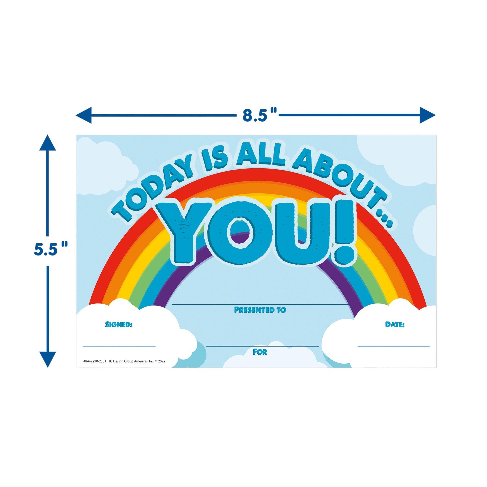 Today Is All About You Recognition Award, 36 Per Pack, 6 Packs - Loomini