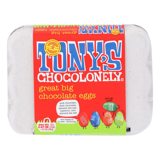 Tony's Chocolonely - Eggs Chocolate Great Big - Case Of 24 - 5.7 Oz - Loomini