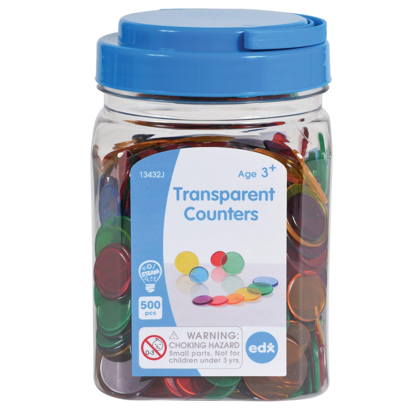 Transparent Counters - Mini Jar - Set of 500 - Loomini