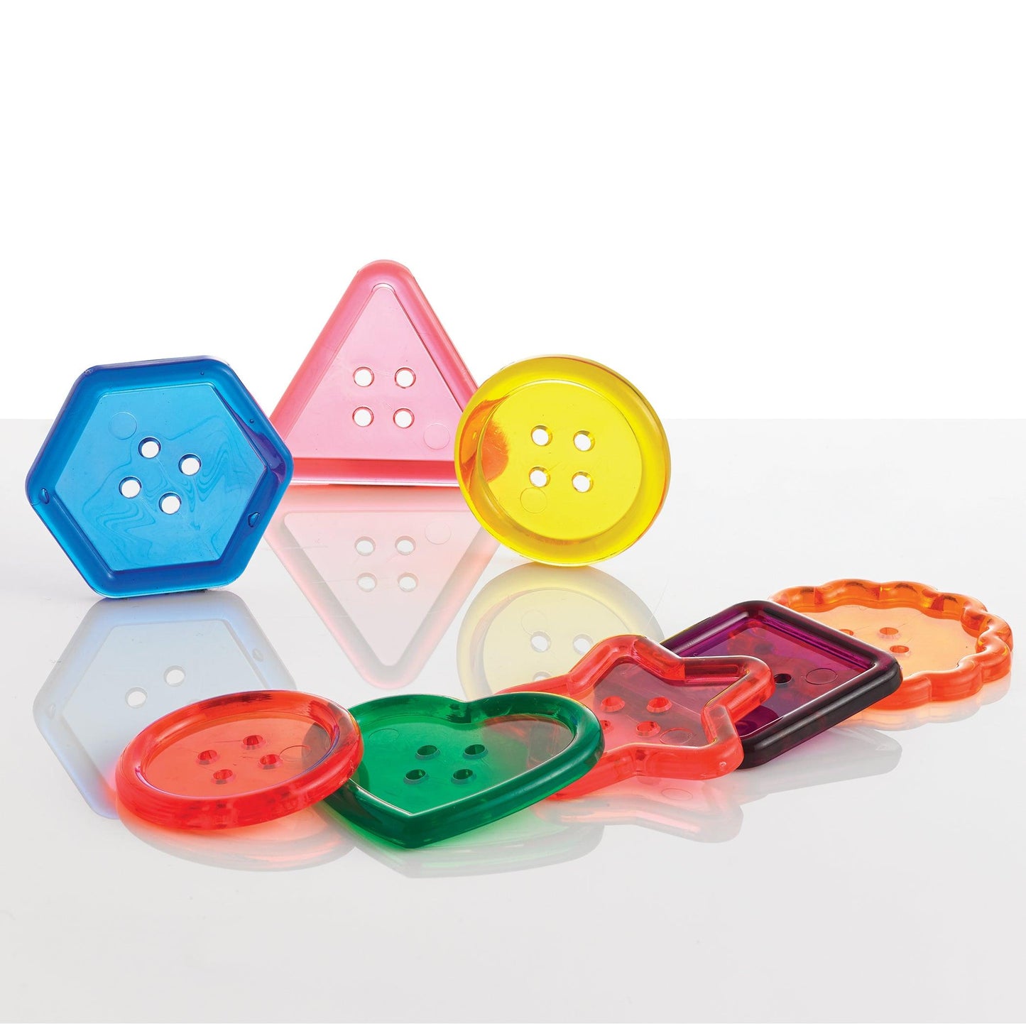 Transparent Large Buttons - Mini Jar - 0.6 Pound - Loomini