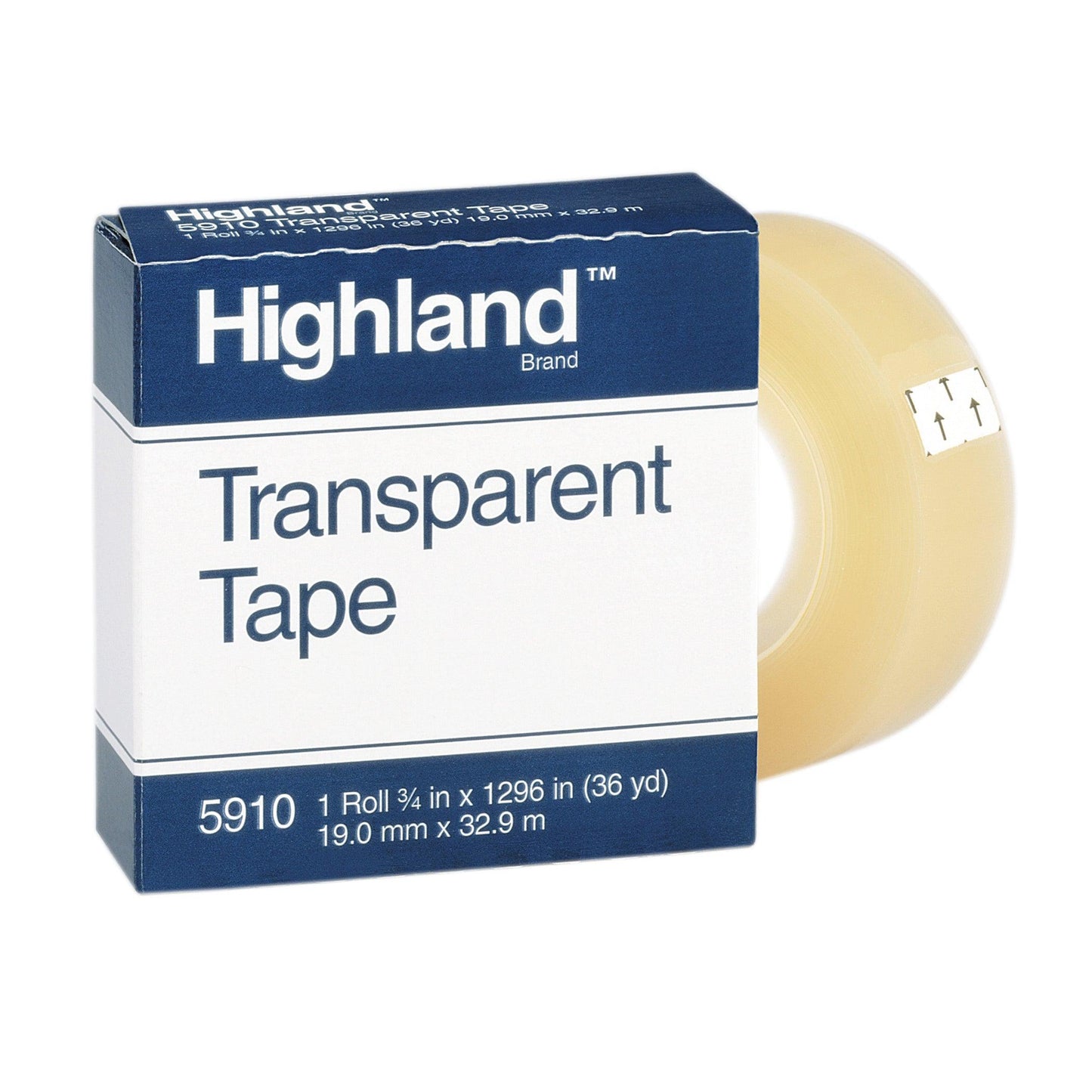 Transparent Tape, 3/4" x 1296", 1" Core, Clear, 12 Rolls - Loomini