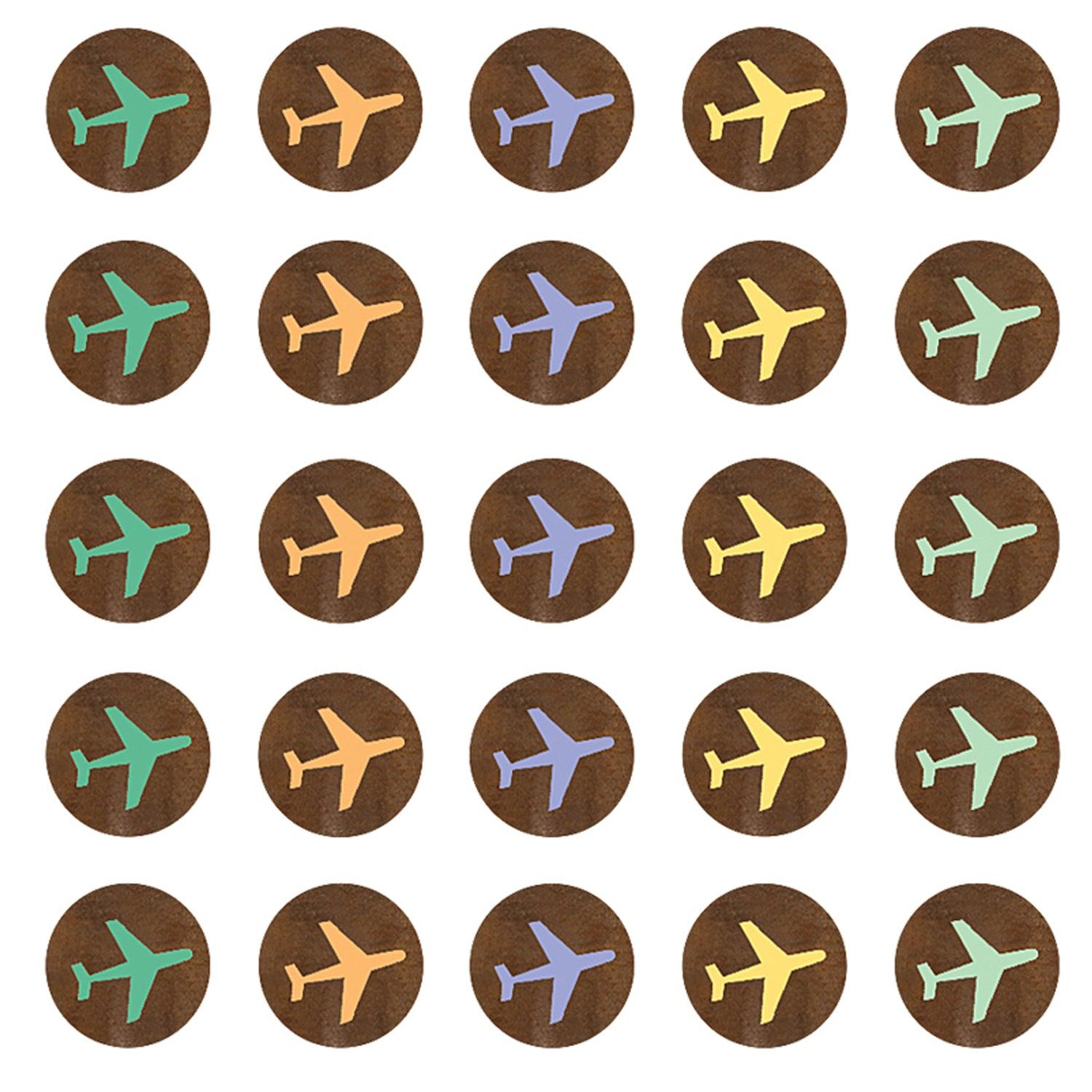 Travel the Map Airplanes Mini Stickers, 378 Per Pack, 12 Packs - Loomini