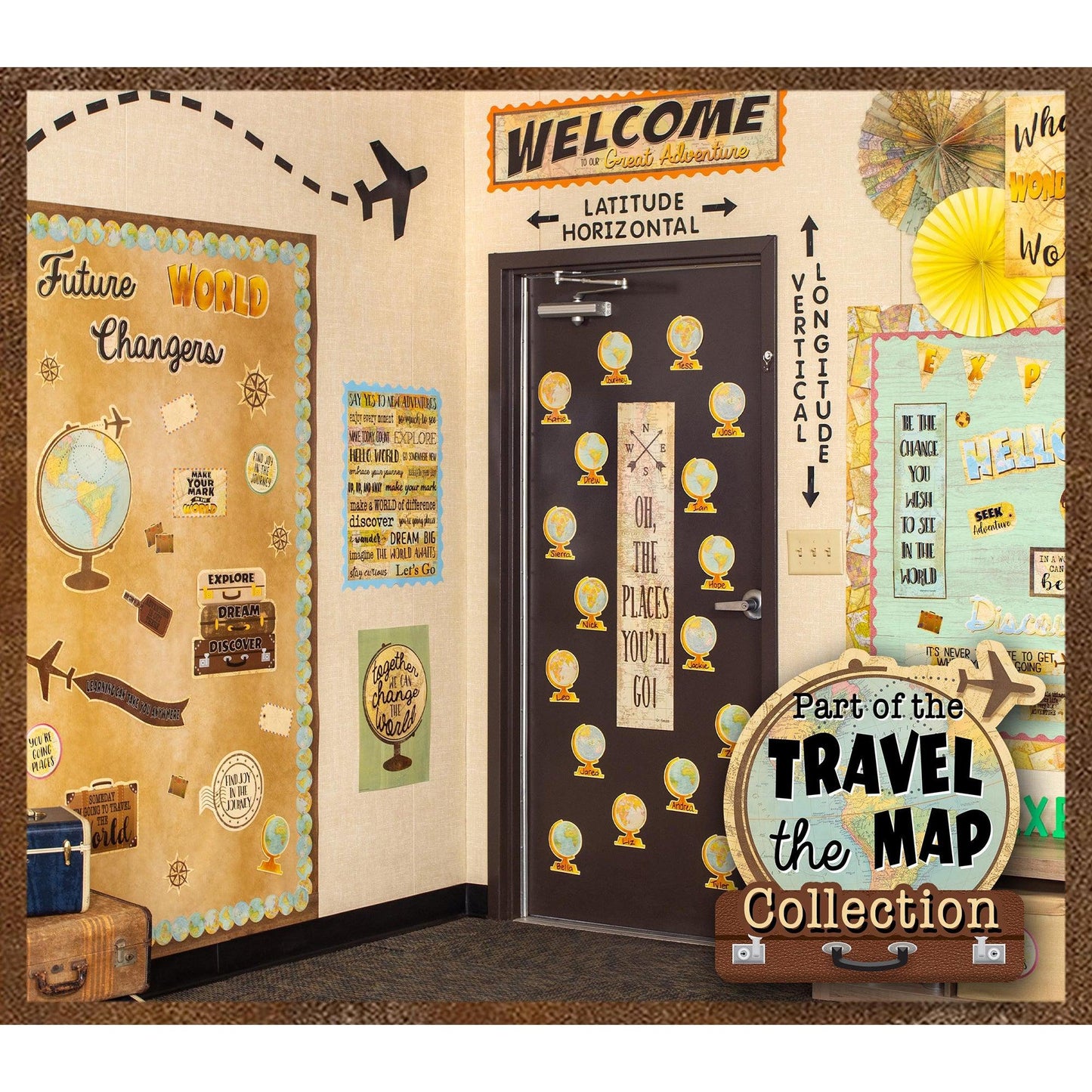 Travel the Map Dream Explore Discover Awards, 30 Per Pack, 6 Packs - Loomini