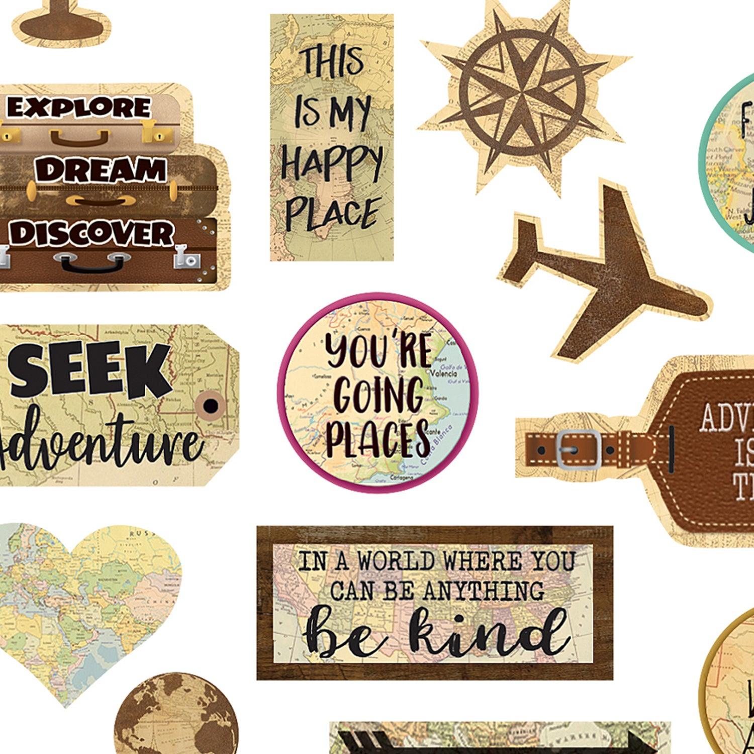 Travel the Map Stickers, 120 Per Pack, 12 Packs - Loomini
