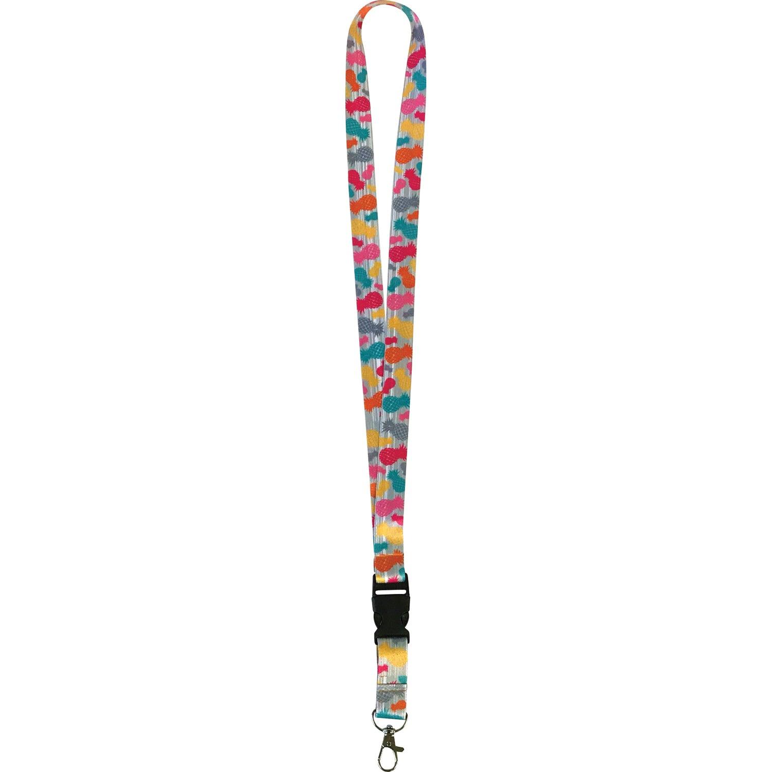 Tropical Punch Pineapples Lanyard, Pack of 6 - Loomini