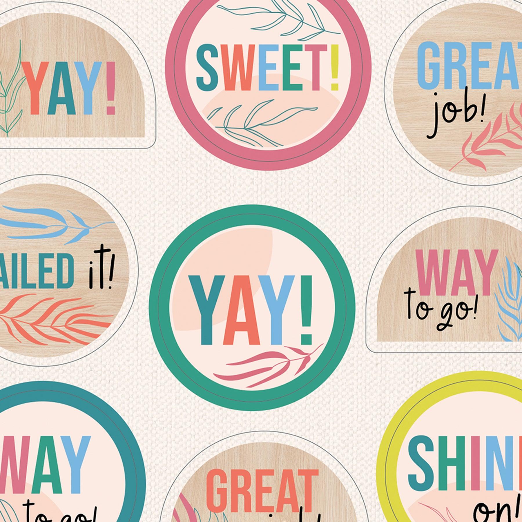 True to You Motivators Motivational Stickers, 72 Per Pack, 12 Packs - Loomini