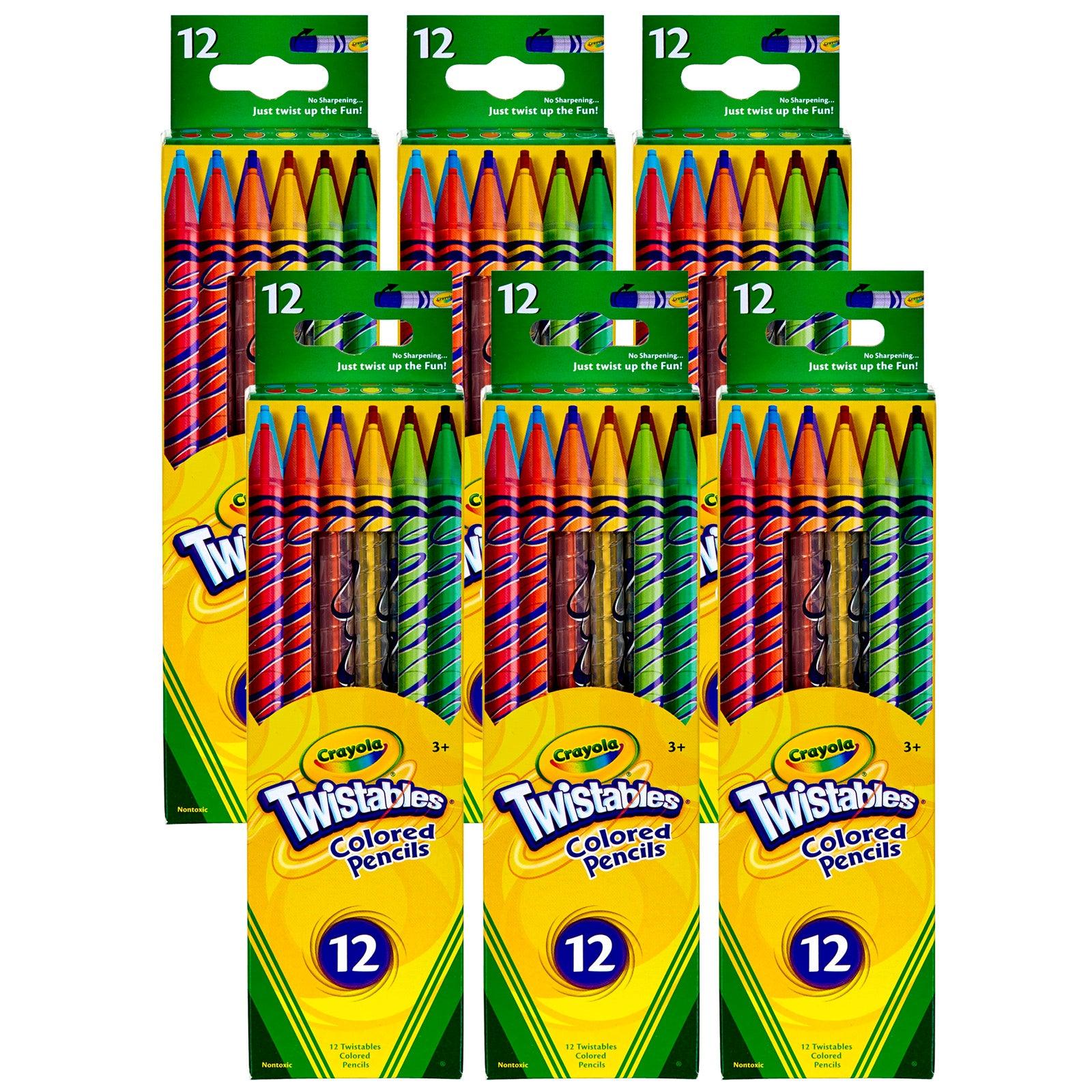 Twistables® Colored Pencils, 12 Per Box, 6 Boxes - Loomini