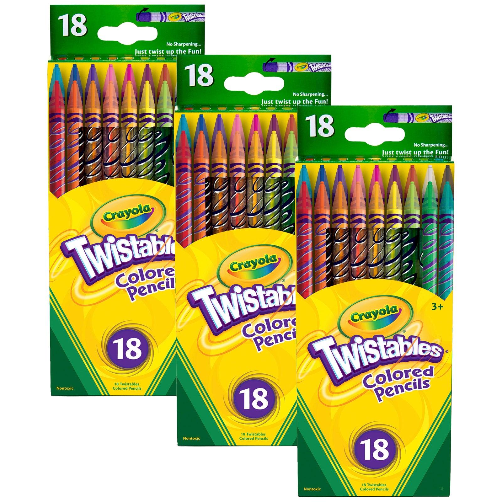Twistables® Colored Pencils, 18 Per Box, 3 Boxes - Loomini