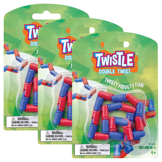 Twistle Double Twist, Red & Blue, Pack of 3 - Loomini