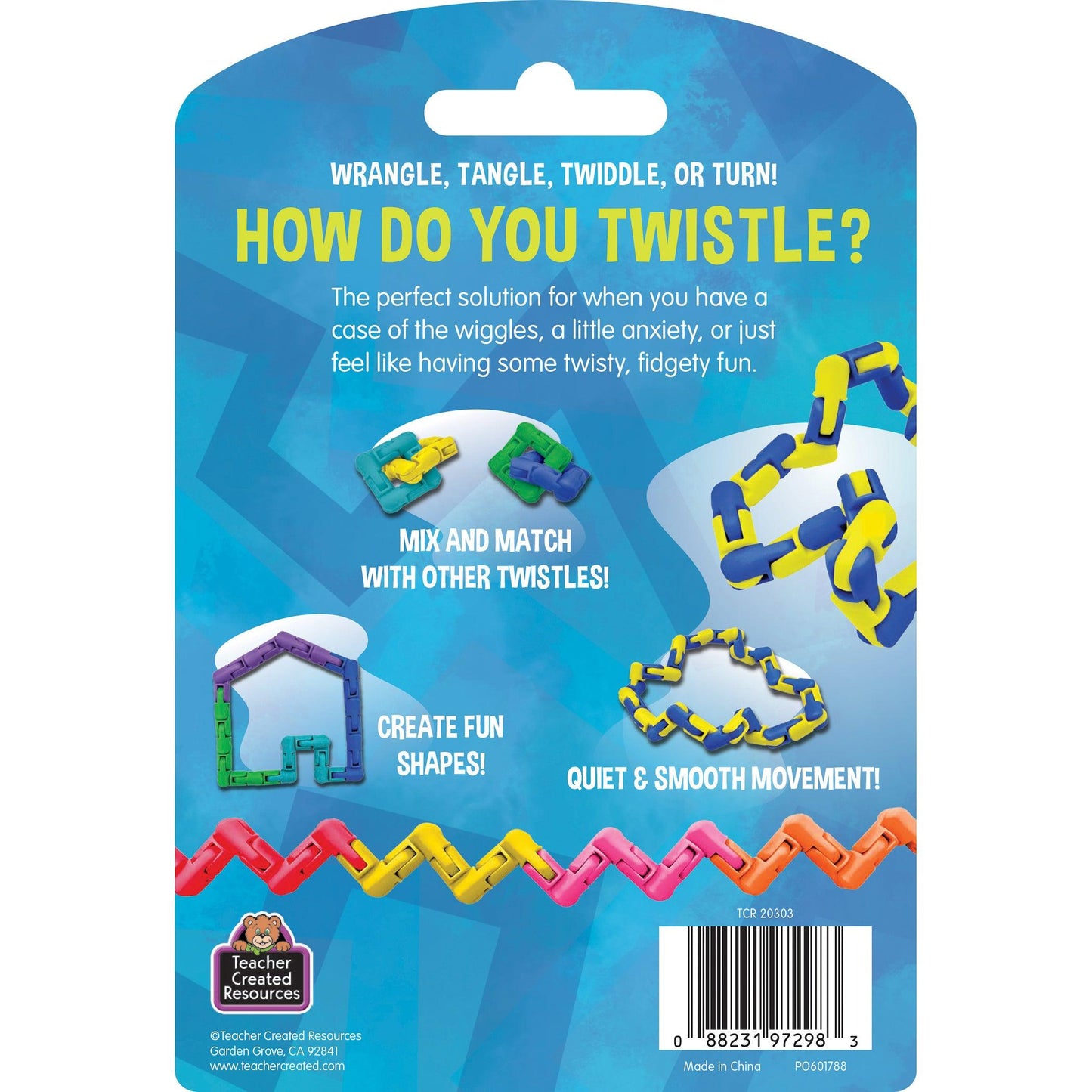 Twistle Original, Blue & Yellow, Pack of 3 - Loomini