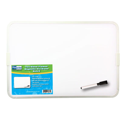 Two-Sided Aluminum Framed, Magnetic Dry Erase Board with Pen, 12" x 17.5", Pack of 3 - Loomini