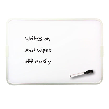 Two-Sided Aluminum Framed, Magnetic Dry Erase Board with Pen, 12" x 17.5", Pack of 3 - Loomini