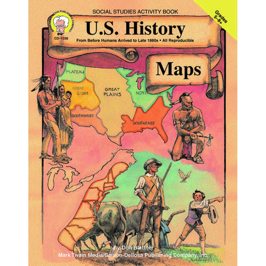 U.S. History Maps Resource Book, Grade 5-8, Paperback - Loomini