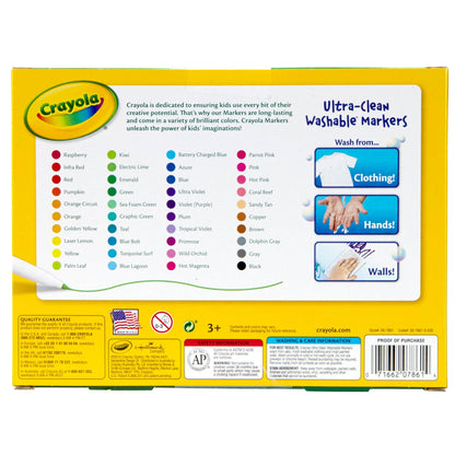 Ultra-Clean Fine Line Washable Markers, Assorted, 40 Count - Loomini