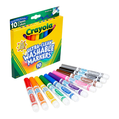 Ultra-Clean Markers, Broad Line, Classic Colors, 10 Per Pack, 6 Packs - Loomini