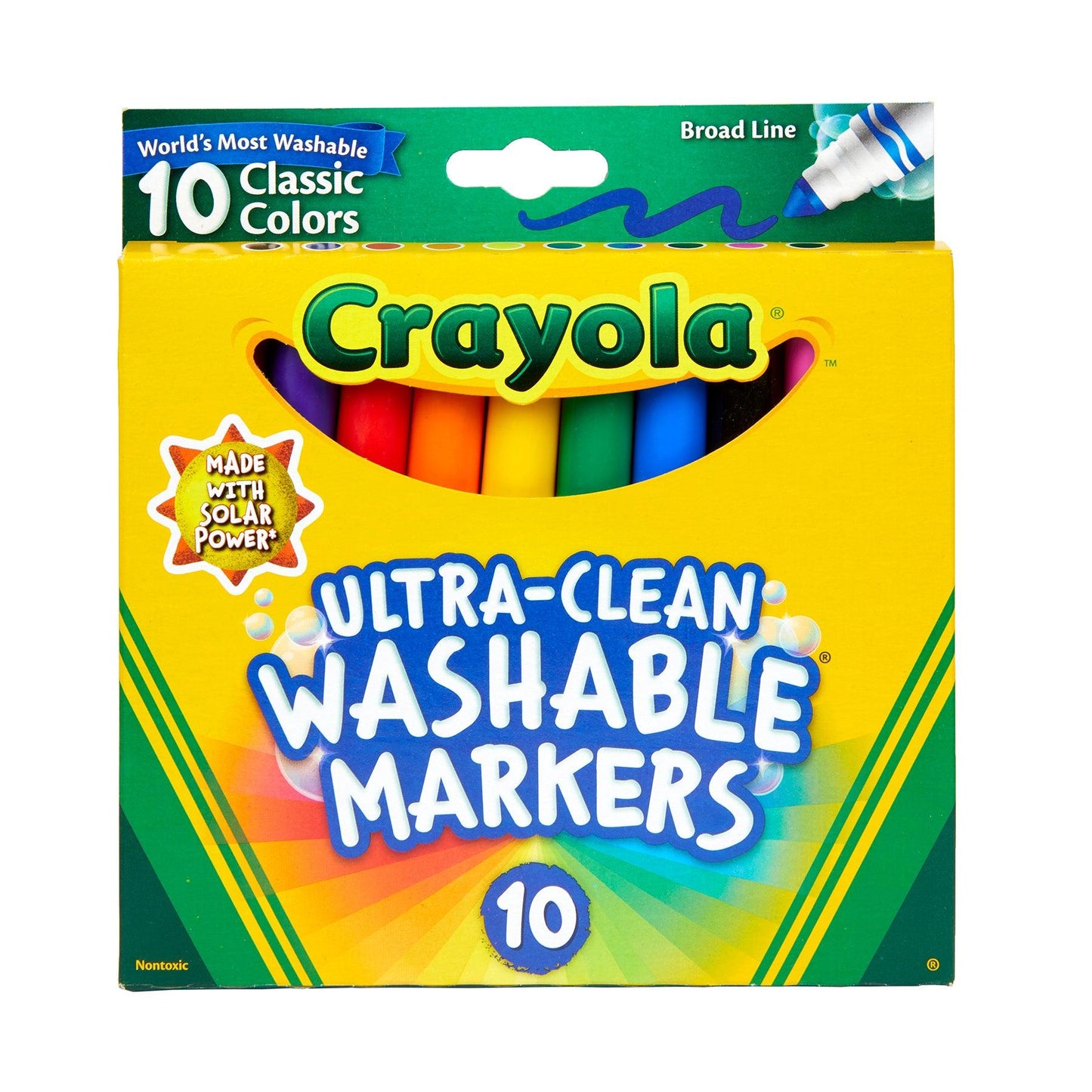 Ultra-Clean Markers, Broad Line, Classic Colors, 10 Per Pack, 6 Packs - Loomini
