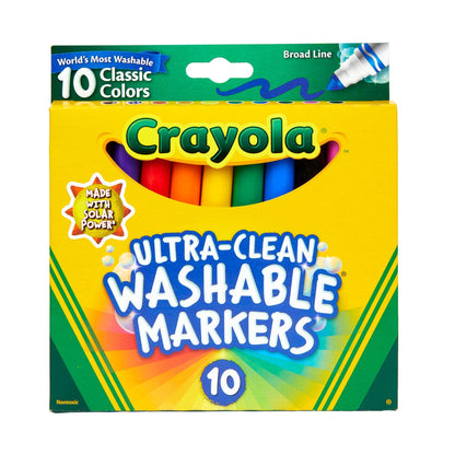 Ultra-Clean Markers, Broad Line, Classic Colors, 10 Per Pack, 6 Packs - Loomini