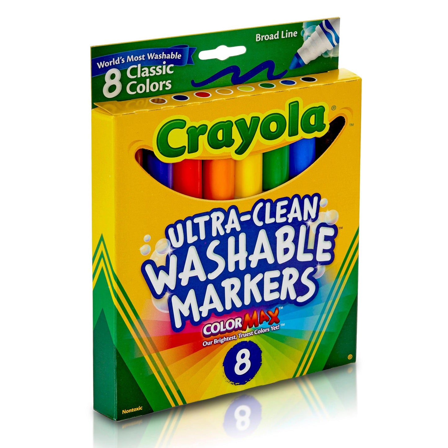 Ultra-Clean Markers, Conical Tip, Classic Colors, 8 Per Box, 6 Boxes - Loomini