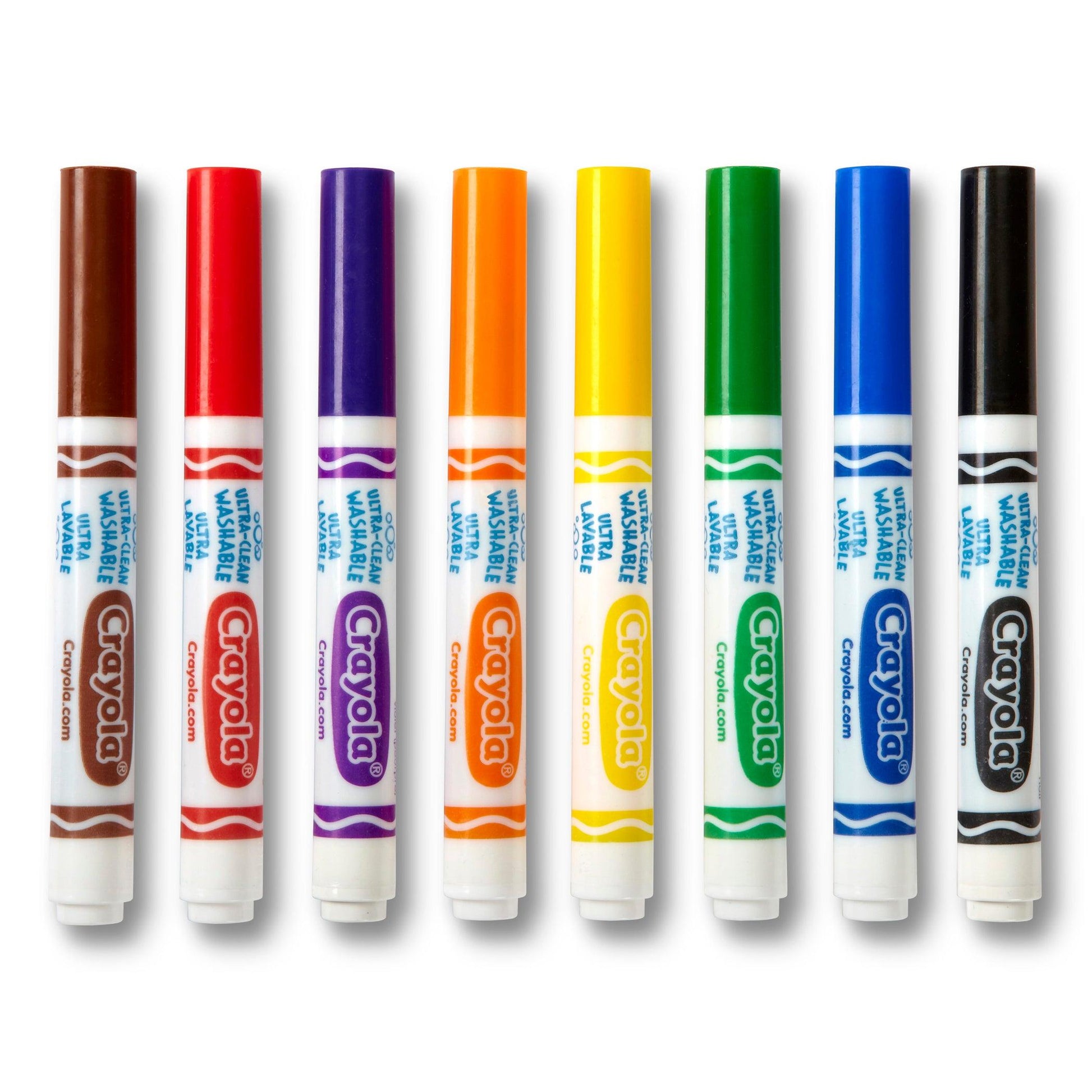 Ultra-Clean Markers, Conical Tip, Classic Colors, 8 Per Box, 6 Boxes - Loomini