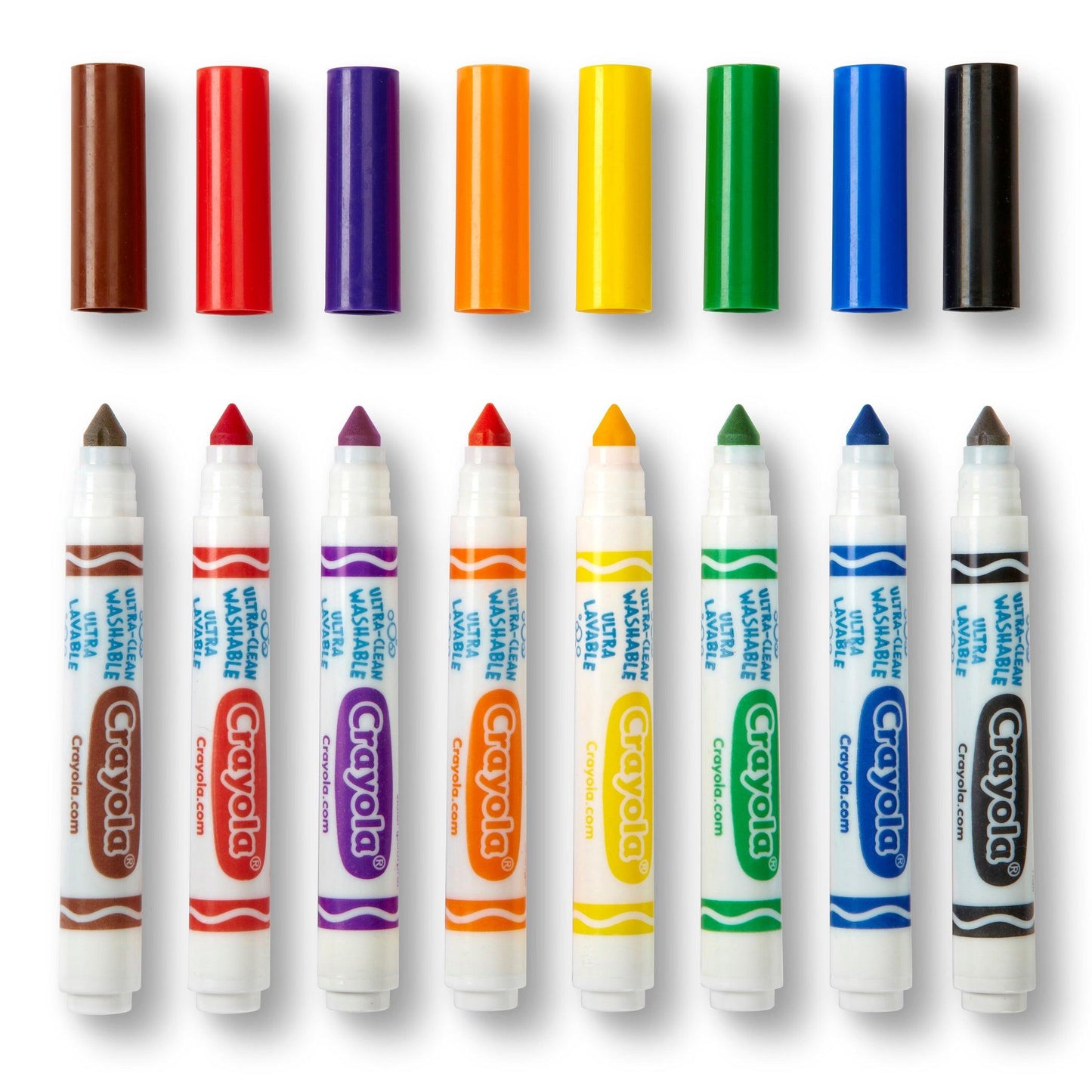 Ultra-Clean Markers, Conical Tip, Classic Colors, 8 Per Box, 6 Boxes - Loomini