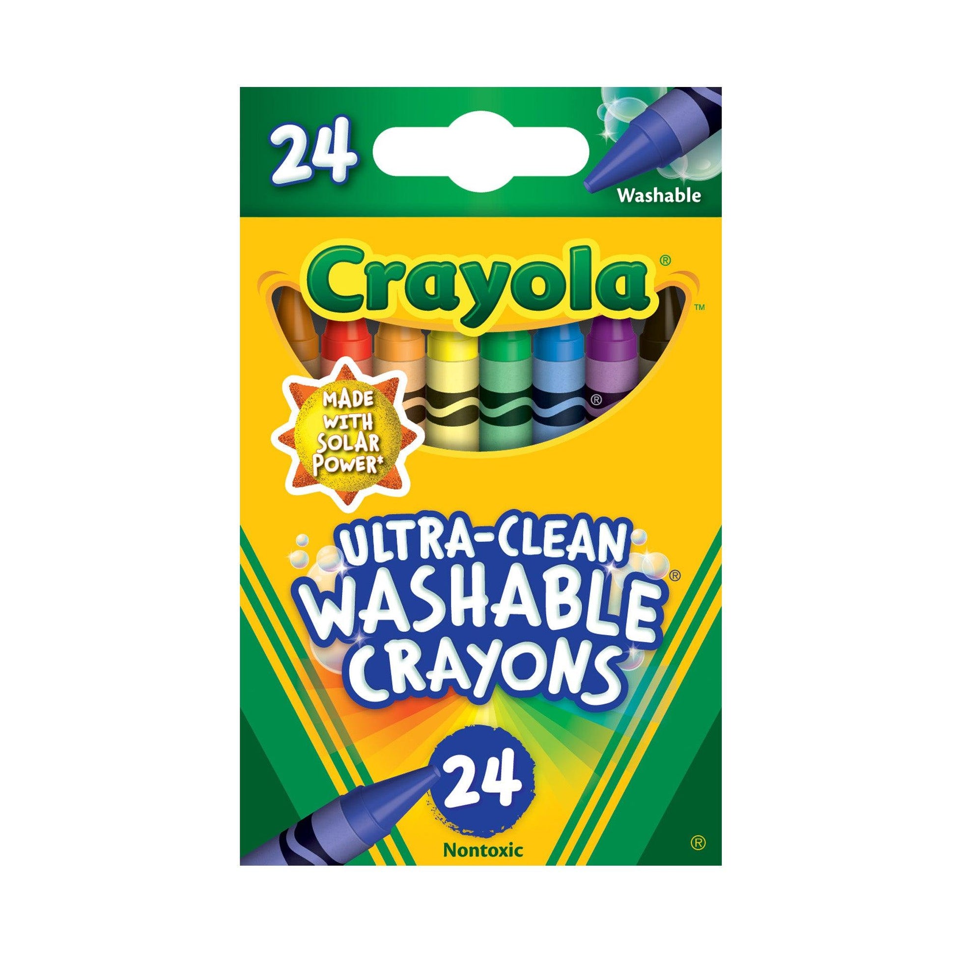 Ultra-Clean Washable Crayons, 24 Per Pack, 6 Packs - Loomini