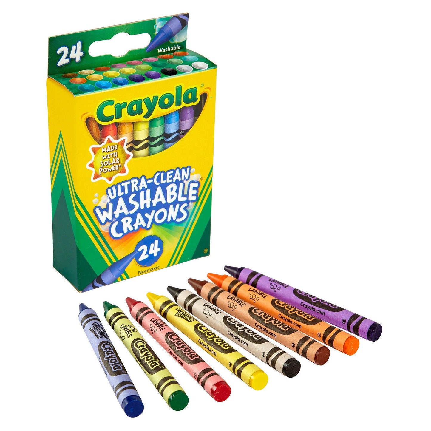 Ultra-Clean Washable Crayons, 24 Per Pack, 6 Packs - Loomini