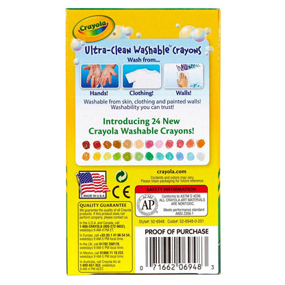 Ultra-Clean Washable Crayons, Regular Size, 48 Per Pack, 3 Packs - Loomini