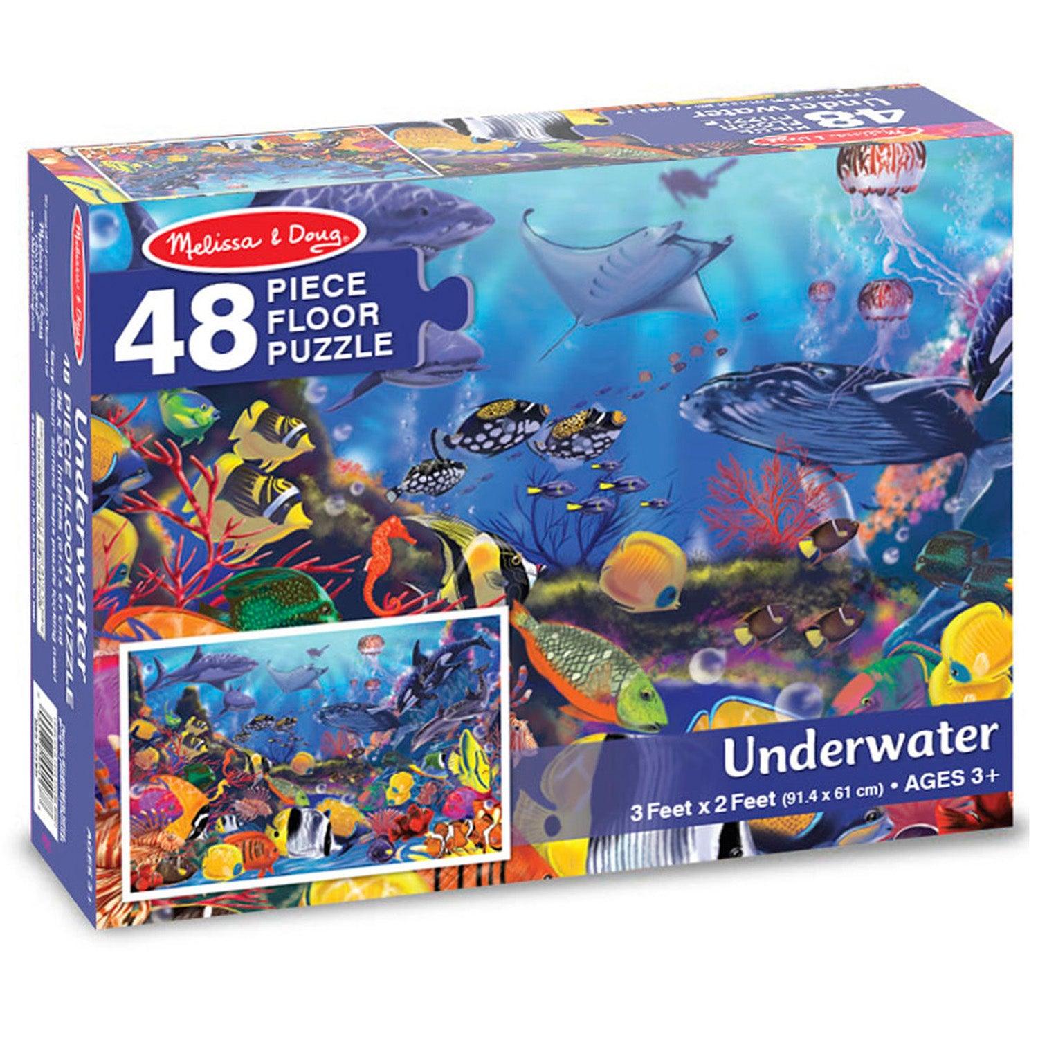 Underwater Floor Puzzle, 36" x 24", 48 Pieces - Loomini