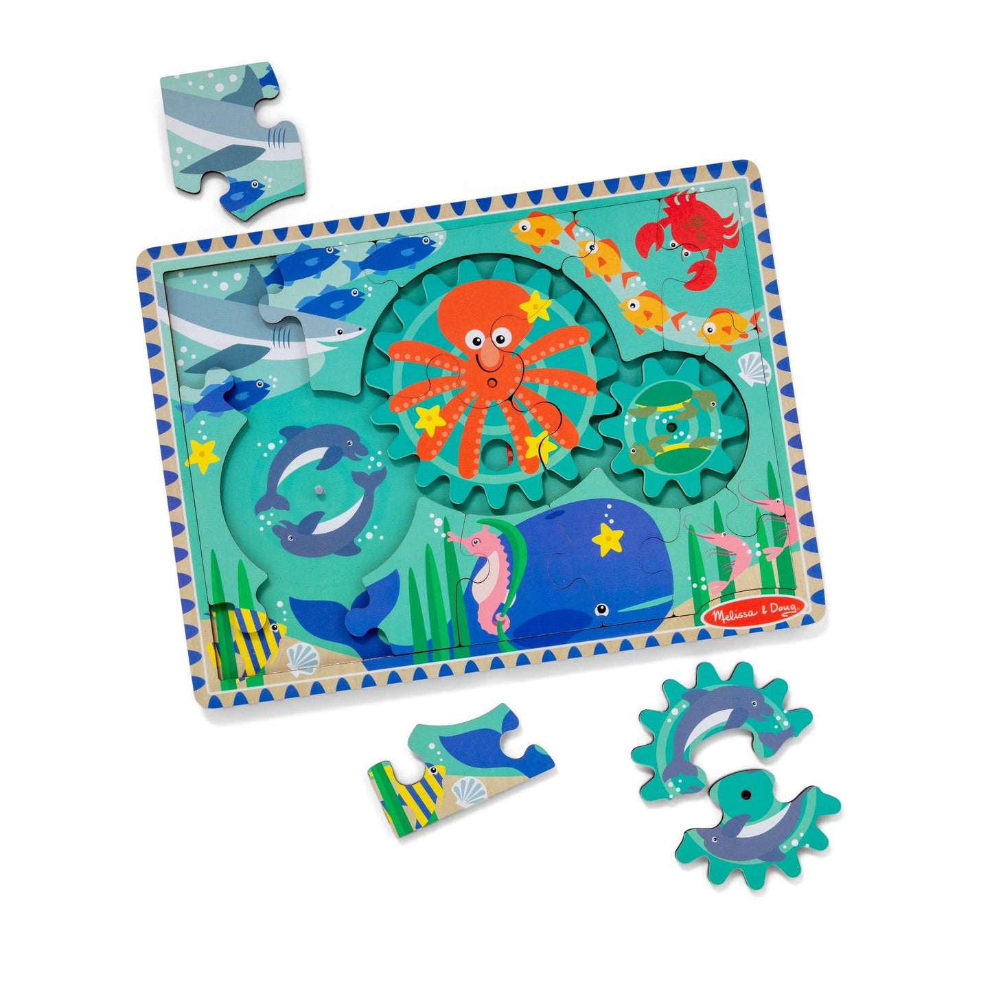 Underwater Wooden Gear Puzzle - Loomini