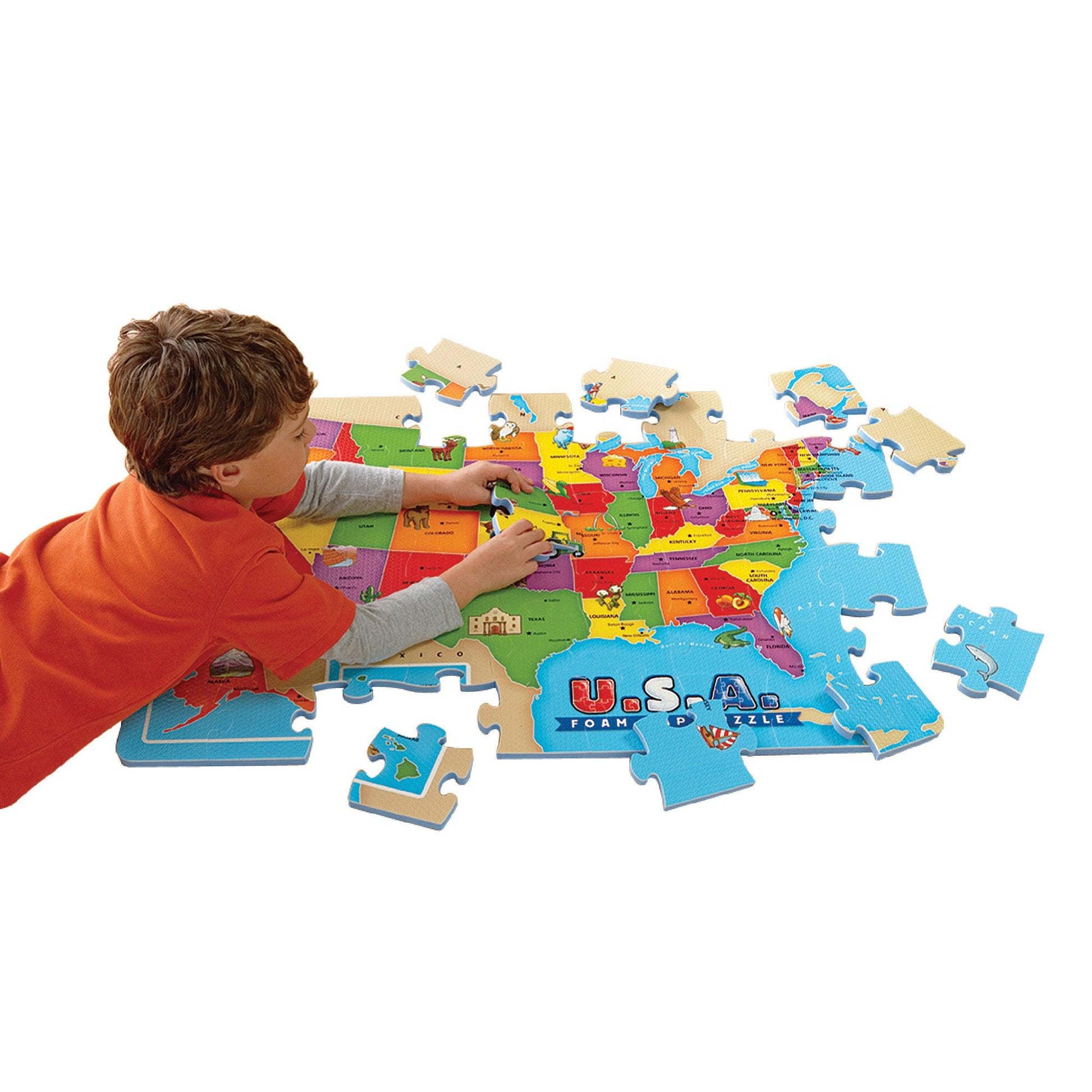 USA Foam Map Puzzle - Loomini