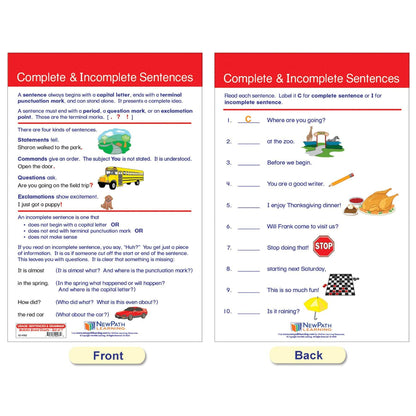 Usage: Sentences & Grammar Rules Bulletin Board Activity Chart Set - Loomini