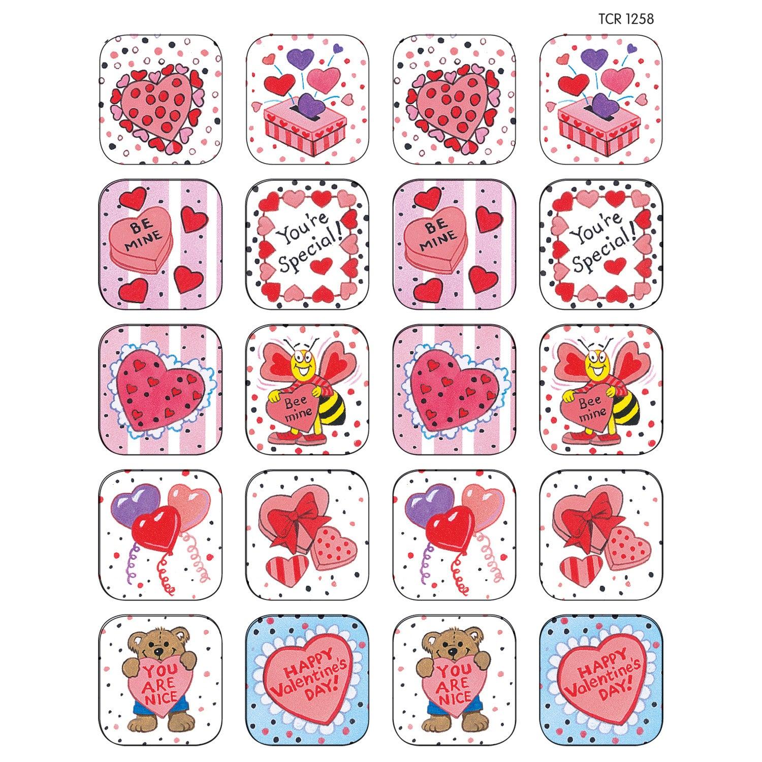 Valentines Day Stickers, 120 Per Pack, 12 Packs - Loomini