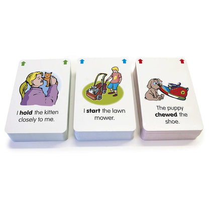 Verb Flashcards, 3 Sets Per Pack, 3 Packs - Loomini