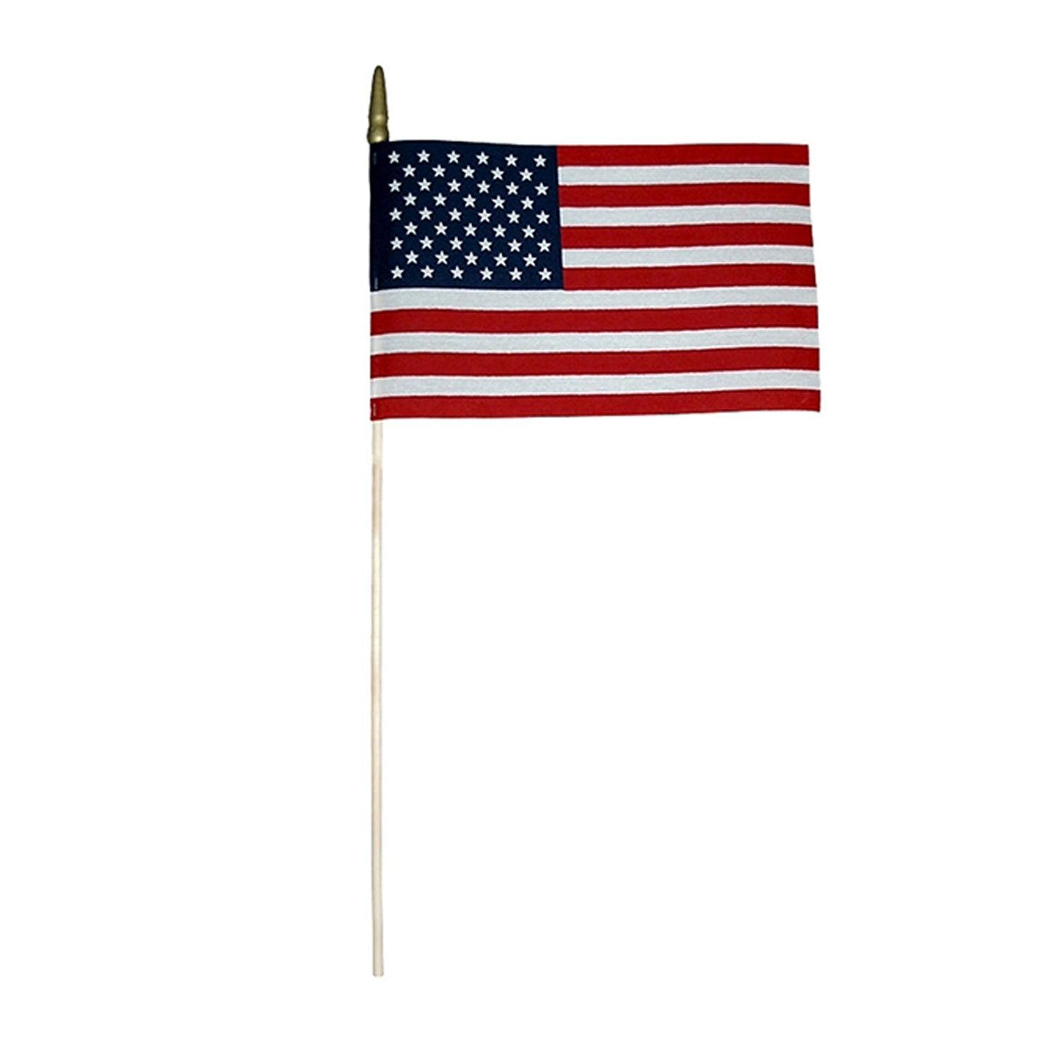 Verona Brand U.S. Miniature Flag, 8" x 12", Pack of 12 - Loomini