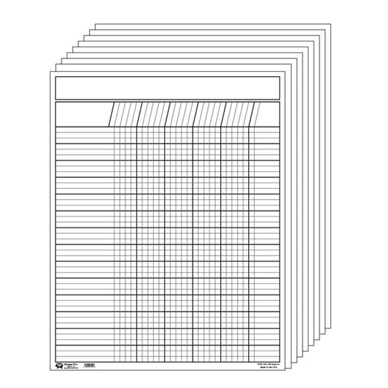 Vertical Incentive Chart Set, White - Loomini