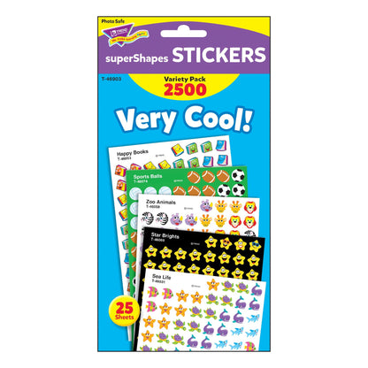 Very Cool! superShapes Stickers Variety Pack, 2500 Per Pack, 3 Packs - Loomini